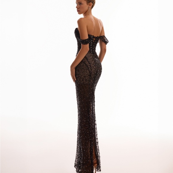 MILLA | Black Sequin Midnight Dress (Glamorous, sz M) - Picture 6 of 9